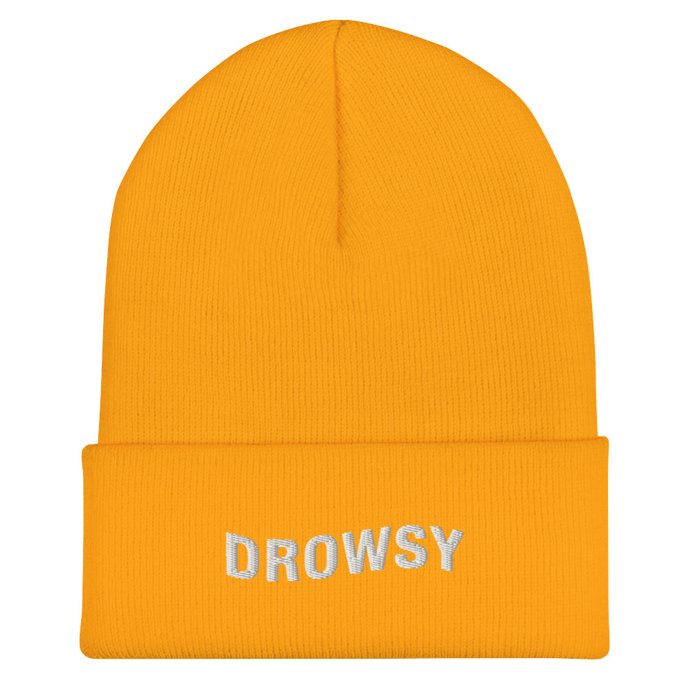 Embroidered Drowsy Beanie